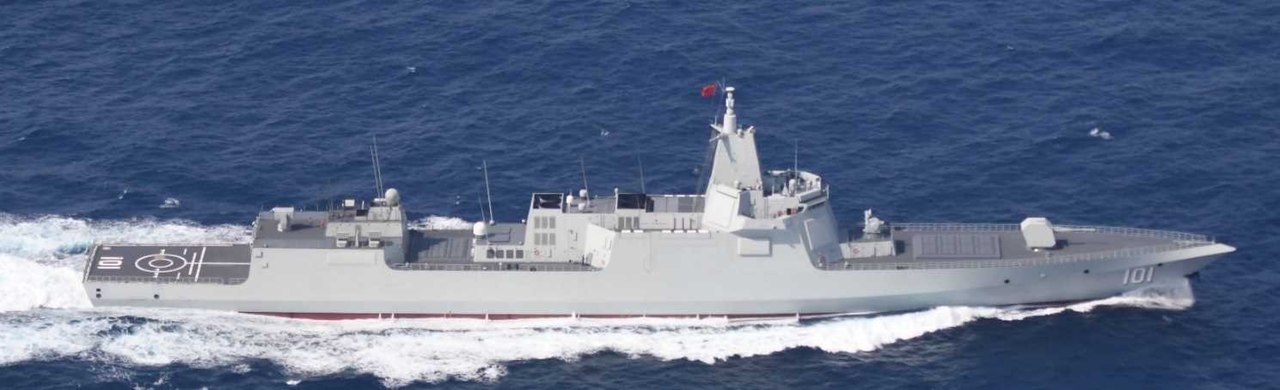 The Nanchang, China’s first launched Type 055 destroyer.